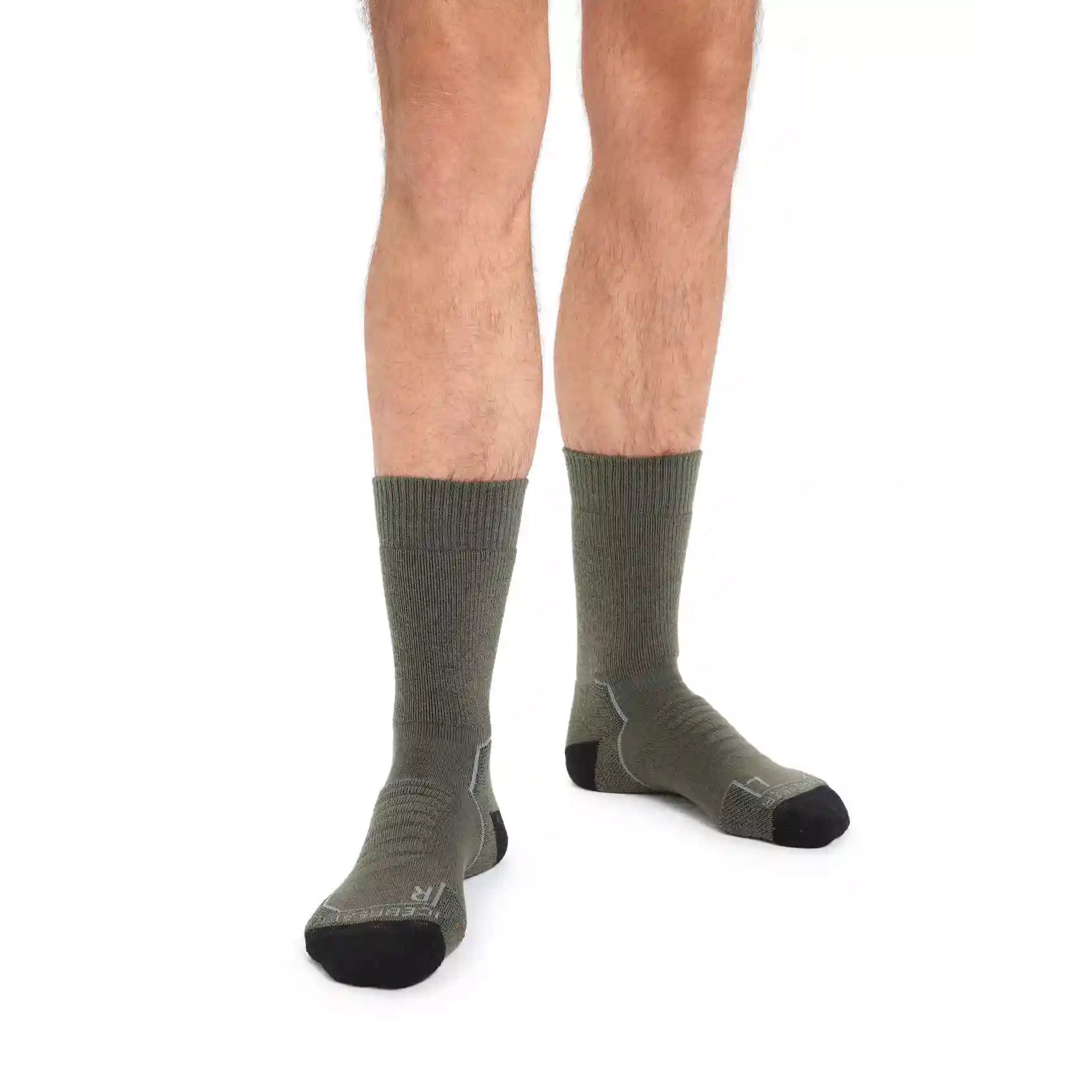 Icebreaker Hike Heavy Crew Mens Socks 2 Colour Loden_Black