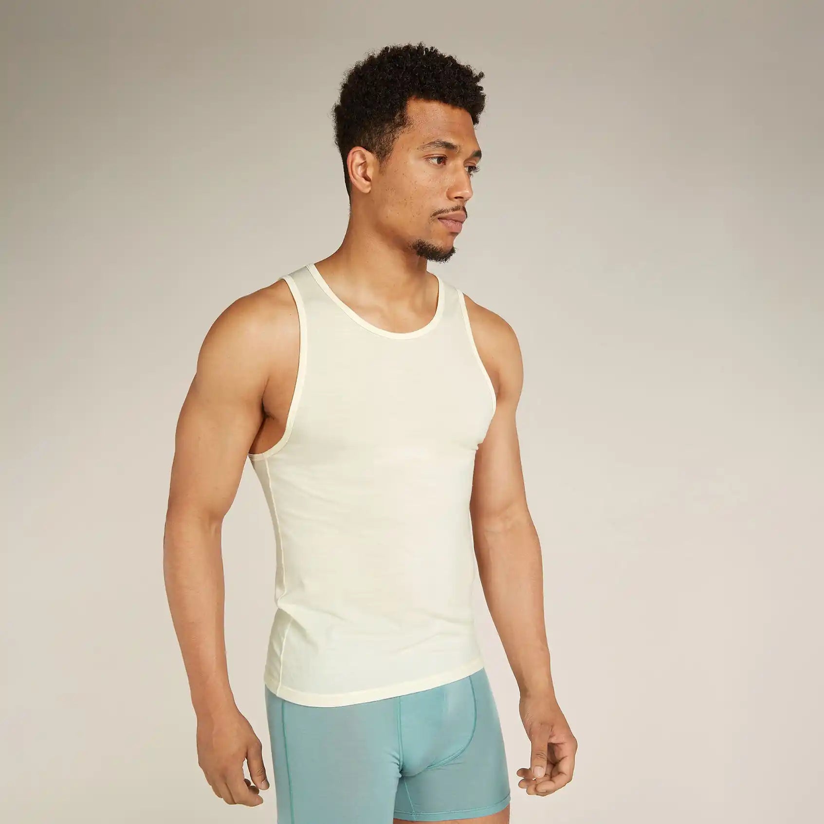 Icebreaker Merino 150 Anatomica Mens Tank Top Colour Undyed