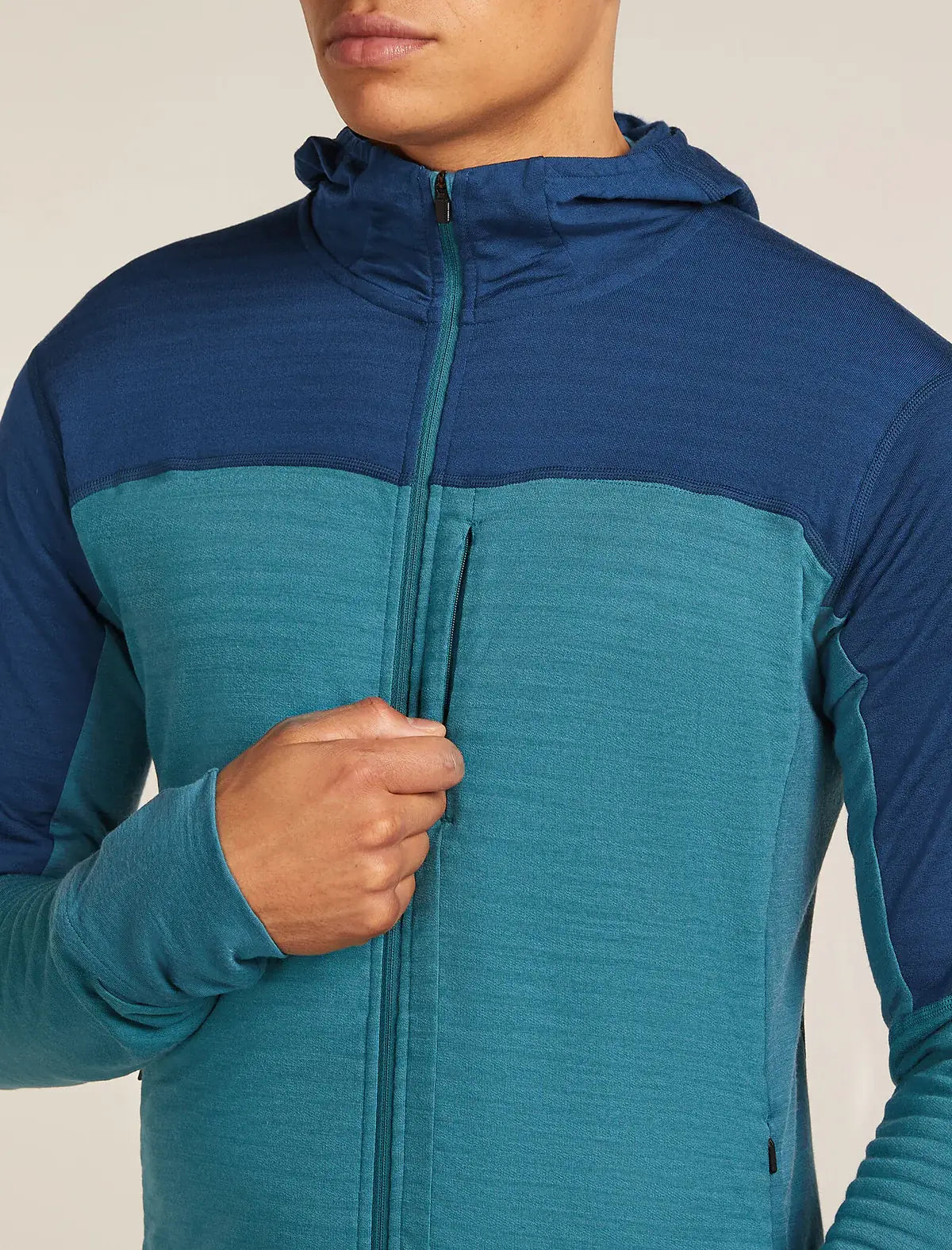 Icebreaker Merino Blend 300 RealFleece Descender Mens Hooded Jacket