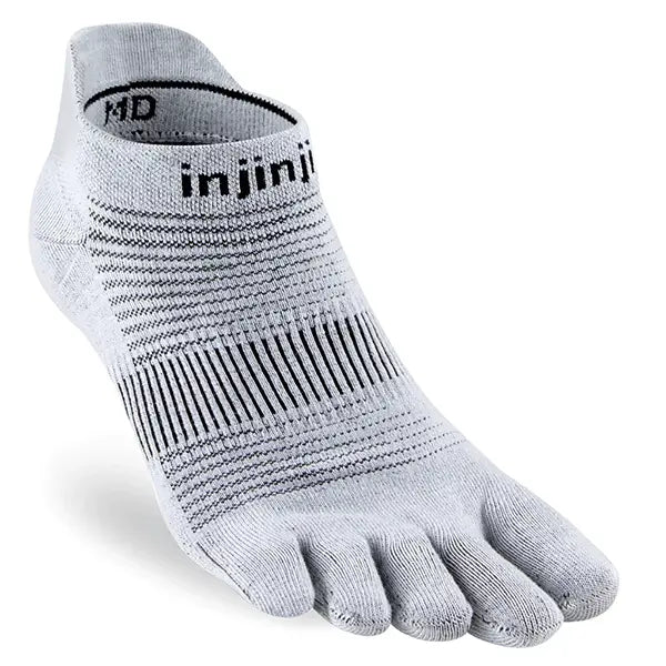 Injinji Run Lightweight No Show Socks Colour Grey