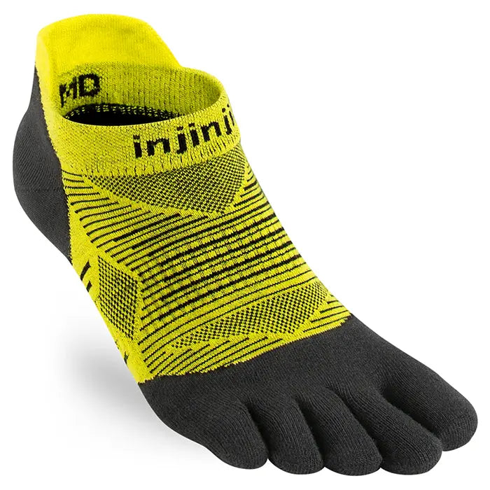 Injinji Run Lightweight No Show Socks Colour Limeade