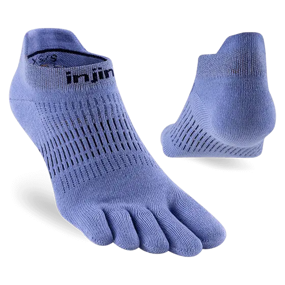 Injinji Womens Run Lightweight No Show Socks Colour Blue