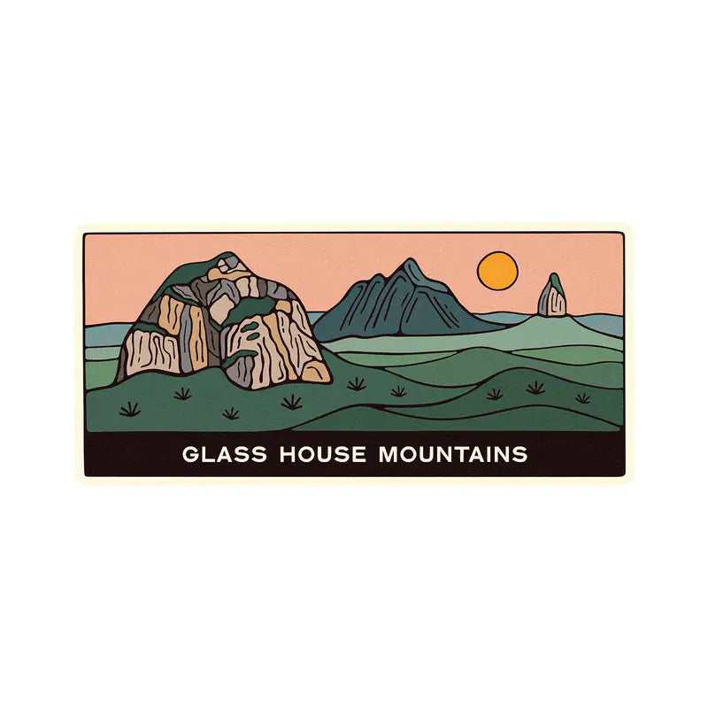 Zoe Rose Creative The GlassHouse Mountains Sticker