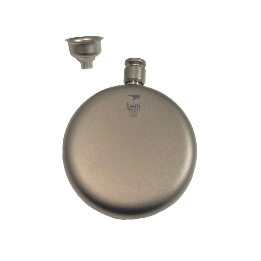 Keith Titanium Round Hip Flask