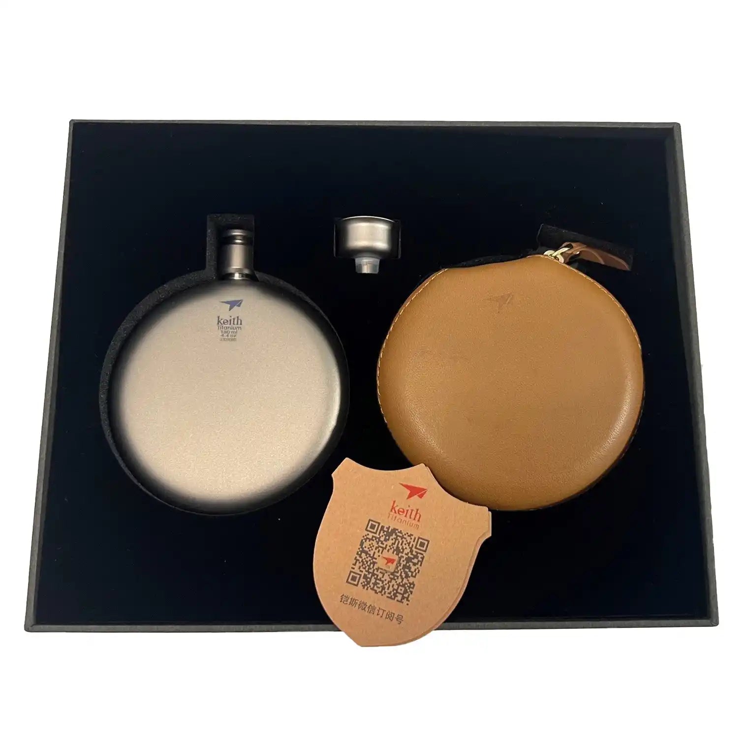 Keith Titanium Round Hip Flask