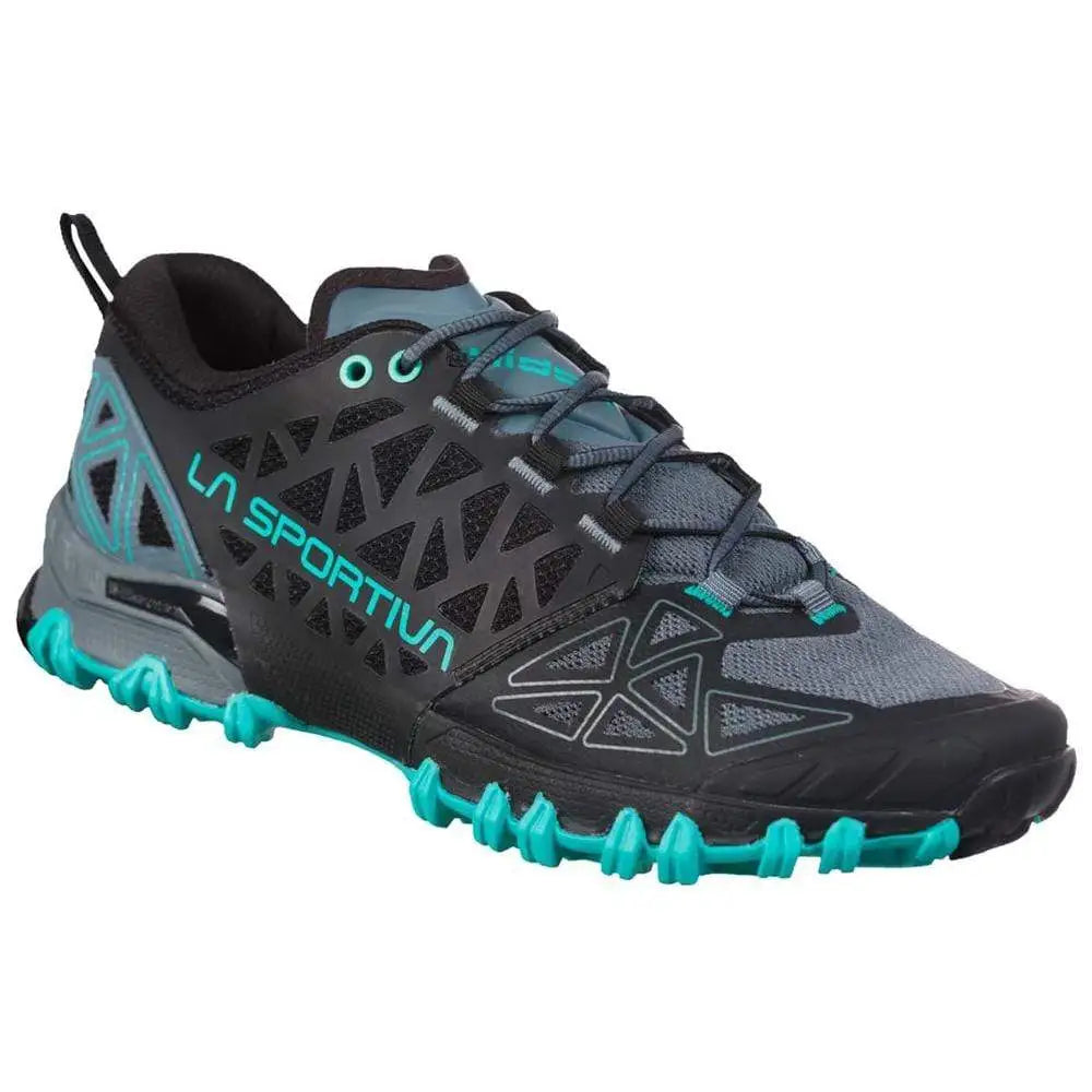 La Sportiva Bushido Ii Womens Trail Running Shoe Slate Aqua Inte Colour Slate_Aqua