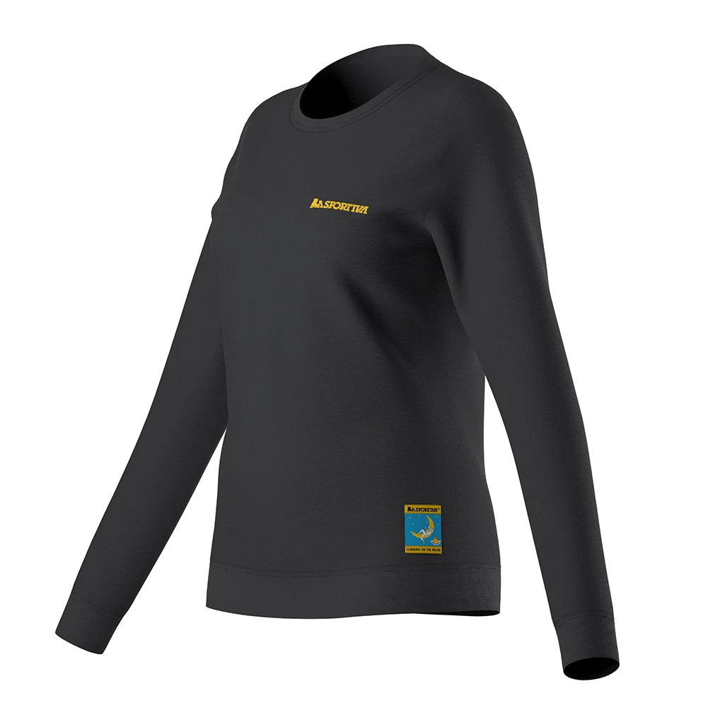 La Sportiva Climbing On The Moon Womens Sweatshirt Colour Carbon