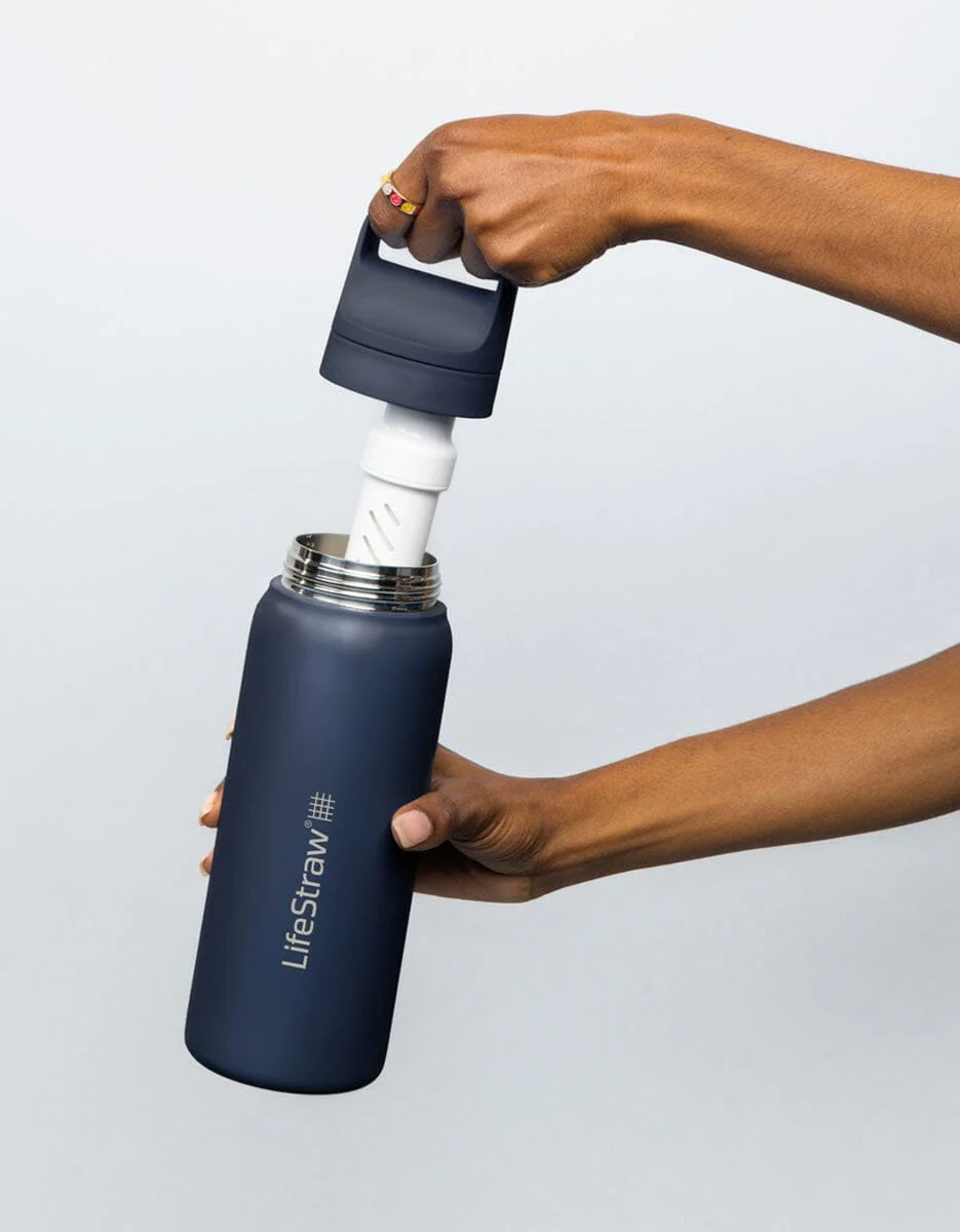 LifeStraw Go 2.0 Stainless Steel Water Filter Bottle - 1 Litre