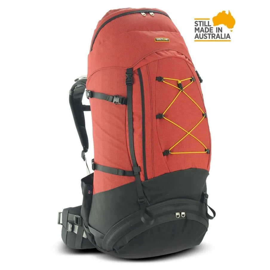 One Planet Larrikin 75 Litre Hiking Pack Colour Red_Black
