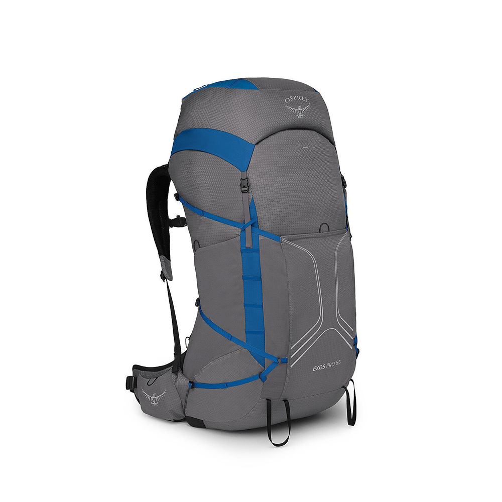 Osprey Exos Pro 55 Litre Mens Hiking Pack Colour Grey Blue