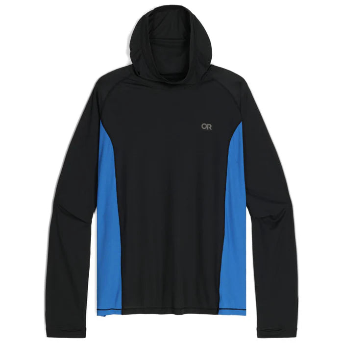 Outdoor Research Echo Mens Long Sleeve Hooded Top Colour Black_Classic Blue