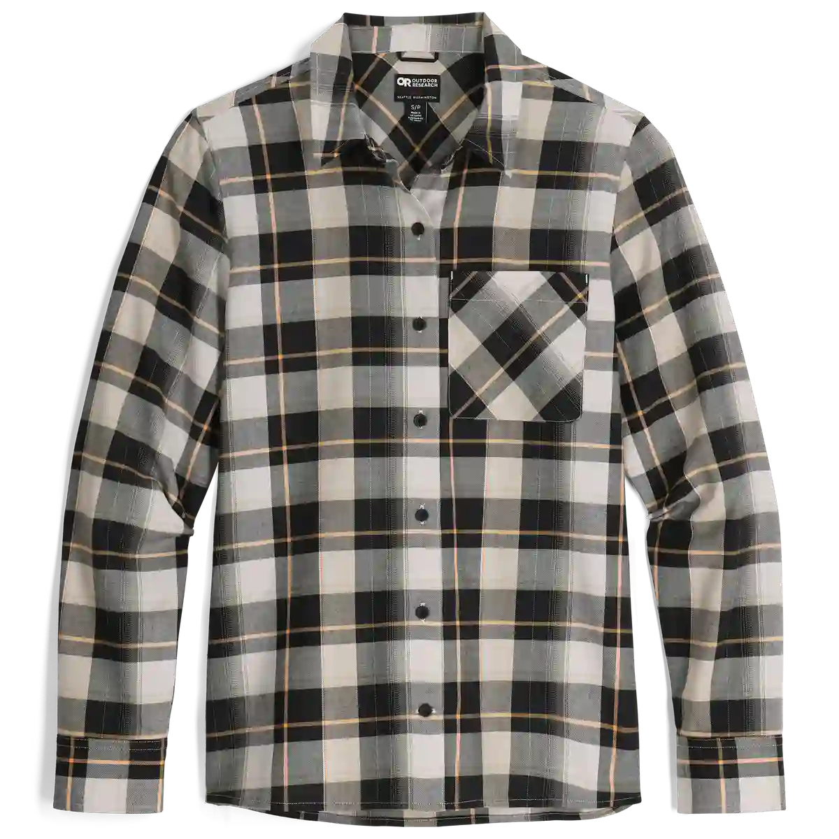 Outdoor Research Ravenna Womens Flannel Shirt Colour Black_White