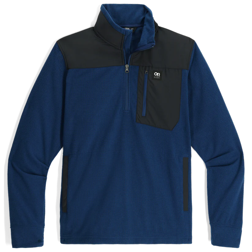 Outdoor Research Trail Mix Quarter Zip Mens Fleece Pullover Colour Dark Blue