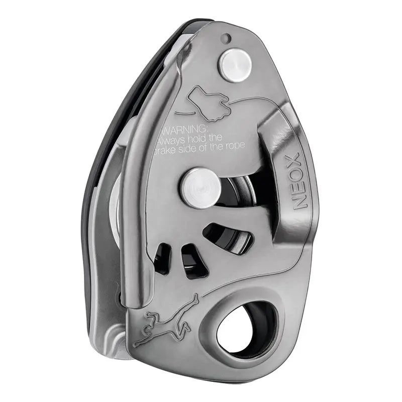 Petzl Neox Belay Device Light Gray Colour Light Grey