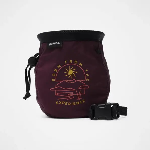 Prana Graphic Climbing Chalk Bag With Belt 2 Colour Maroon