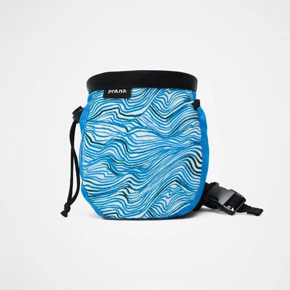 Prana Graphic Climbing Chalk Bag With Belt 2 Colour Sea Blue