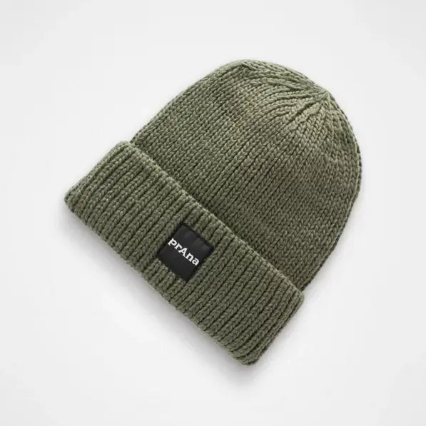 Prana Logo Beanie Colour Cargo Green