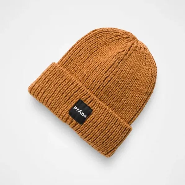 Prana Logo Beanie Colour Pecan