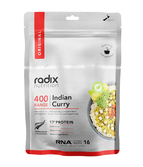 Radix Nutrition Original Plant Based Meal 400Kcal Colour Indian Curry