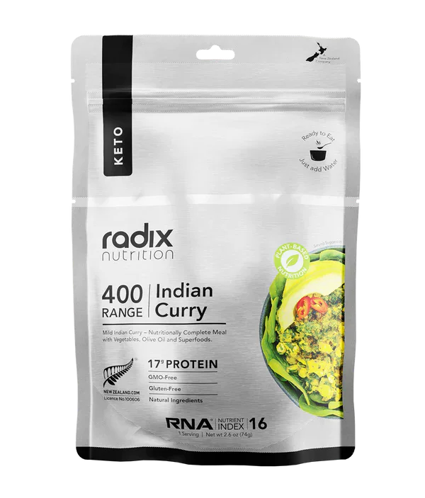 Radix Nutrition Keto Plant Based Meal 400Kcal Colour Indian Curry