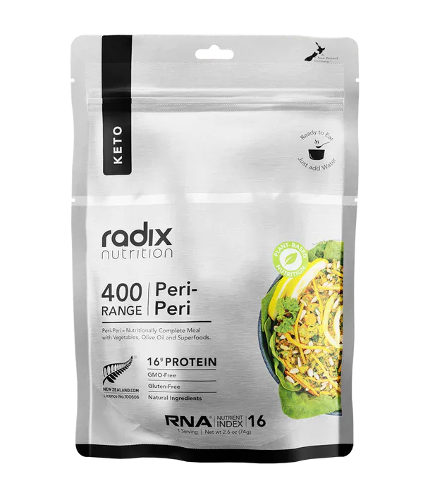 Radix Nutrition Keto Plant Based Meal 400Kcal Colour Peri Peri