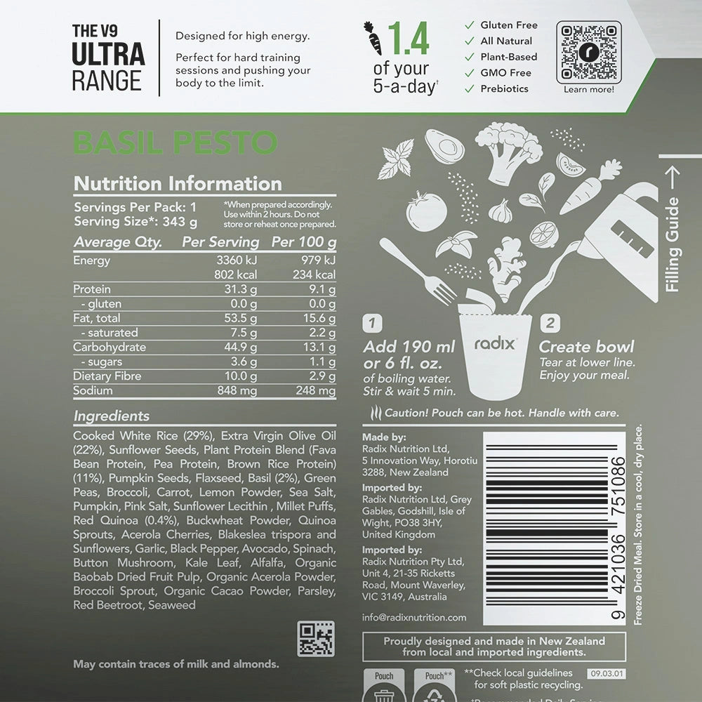 Radix Nutrition Ultra Meals v9.0 - 800 Kcal