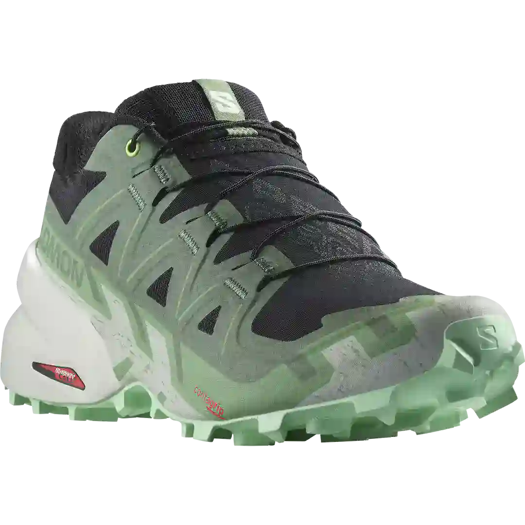 Salomon Speedcross 6 Womens Trail Running Shoes 1 Colour Black_Laurel Wreath_ Green Ash