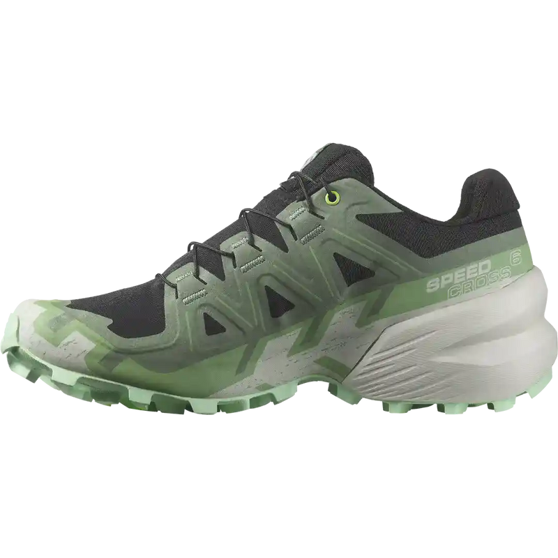 Salomon Speedcross 6 Women's Trail Running Shoes - Black/Laurel Wreath/ Green Ash