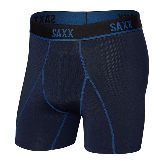Saxx Kinetic Hd Light Compression Mesh Boxer Brief Colour Navy_City Blue