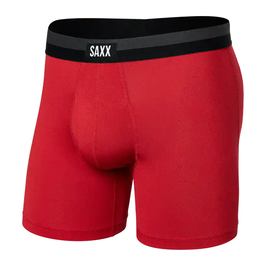 Saxx Sport Mesh Mens Boxer Fly Brief 1 Colour Sunset Red