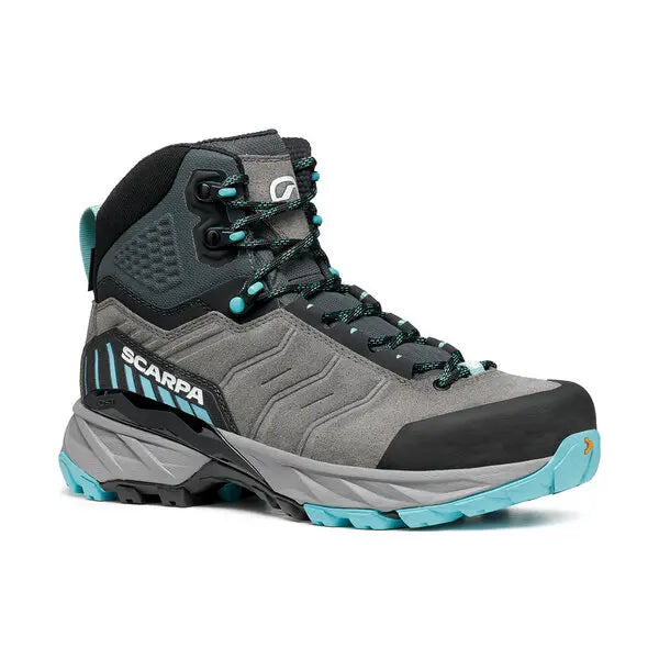 Scarpa Rush Trek Gtx Womens Hiking Boot Midgray Aqua Colour Aqua