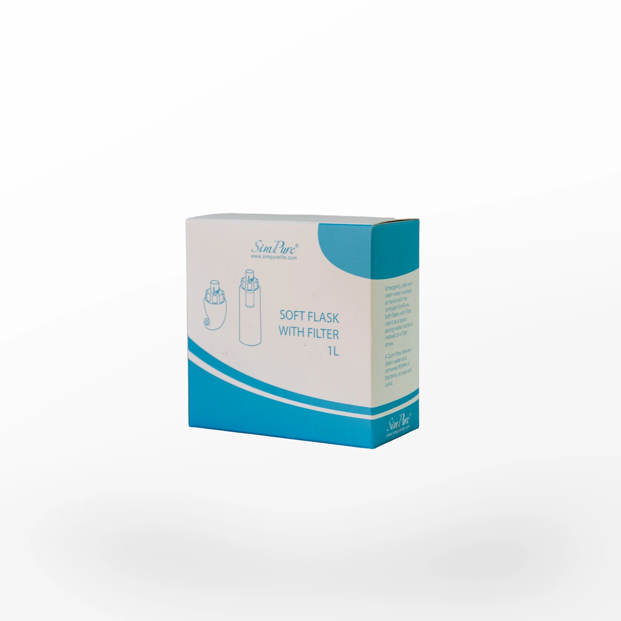 SimPure Soft TPU 1 Litre Water Flask with Filter