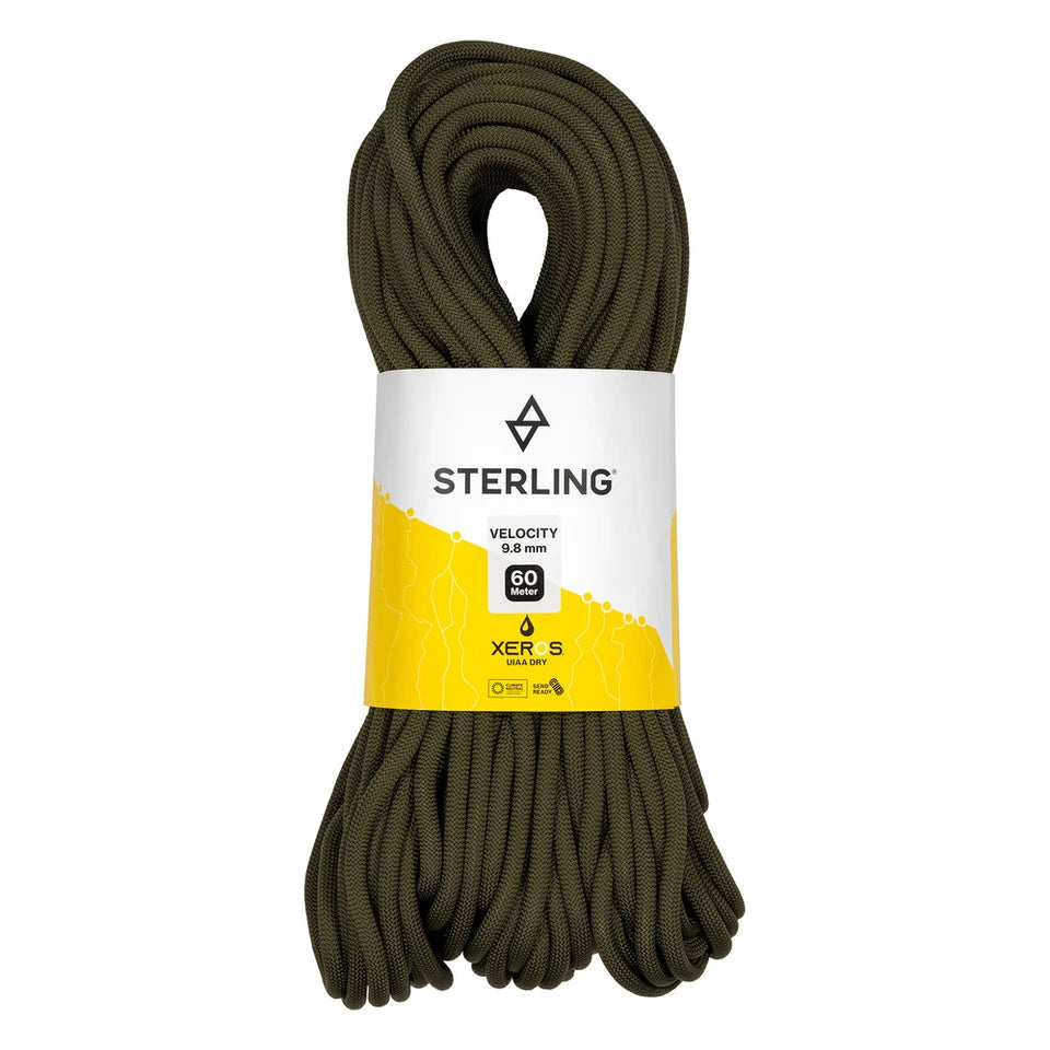 Sterling Velocity 9 8Mm Xeros 70M Dynamic Climbing Rope Colour Olive Drab