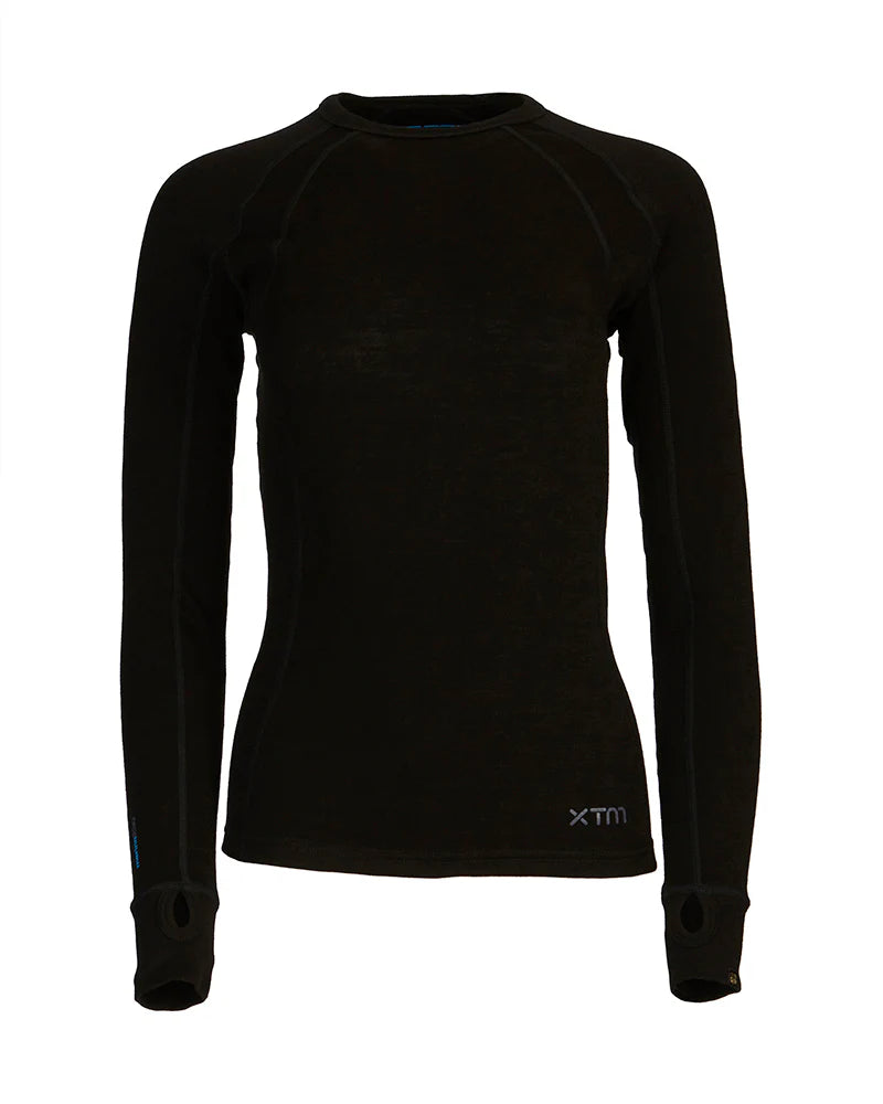 XTM Merino 230 Wool Womens Thermal Top Colour Black