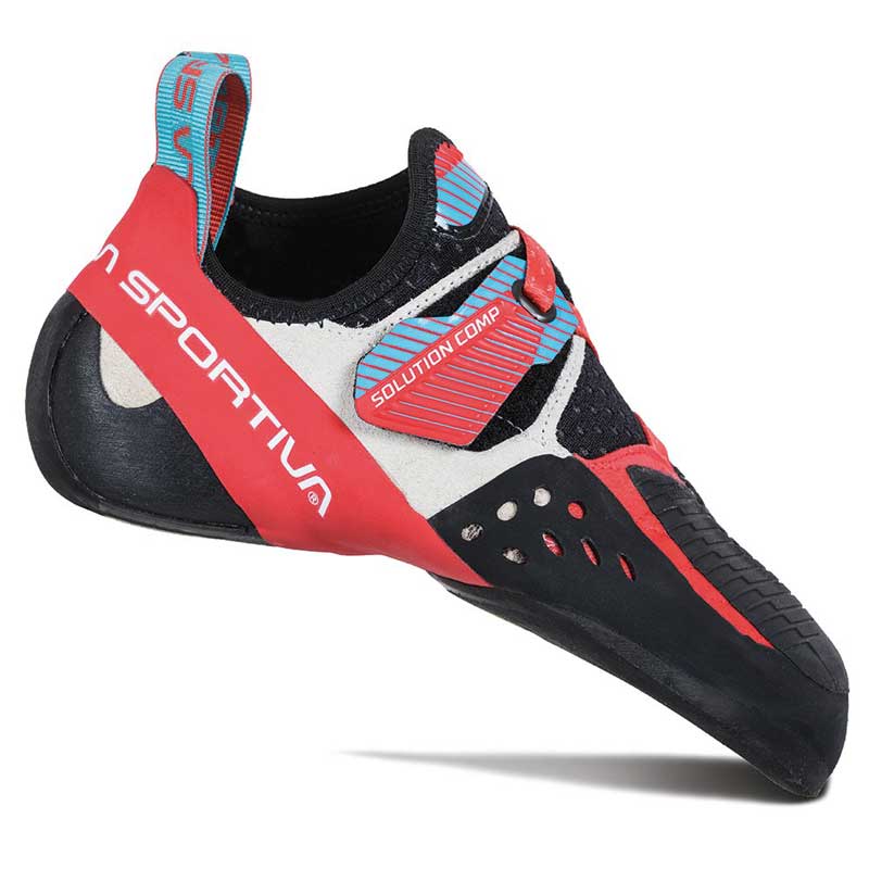 La Sportiva Solution Comp Womens Climbing Shoe Hibiscus Malibu Blue Colour Hibiscus_Malibu Blue