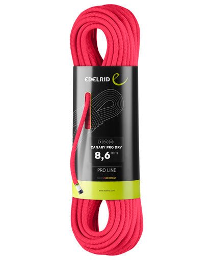 Edelrid Canary Pro Dry 8 6Mm Dynamic Climbing Rope 60M Colour Pink