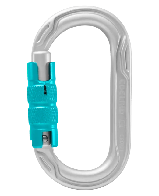 Edelrid Oval Power 2500 Ii Triple Lock Climbing Carabiner Colour Silver