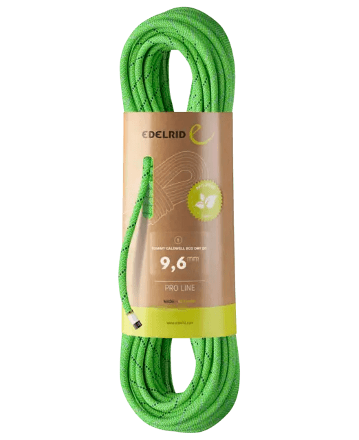 Edelrid Tommy Caldwell Eco Dry Dt 9 6Mm Dynamic Climbing Rope 70M Colour Neon Green