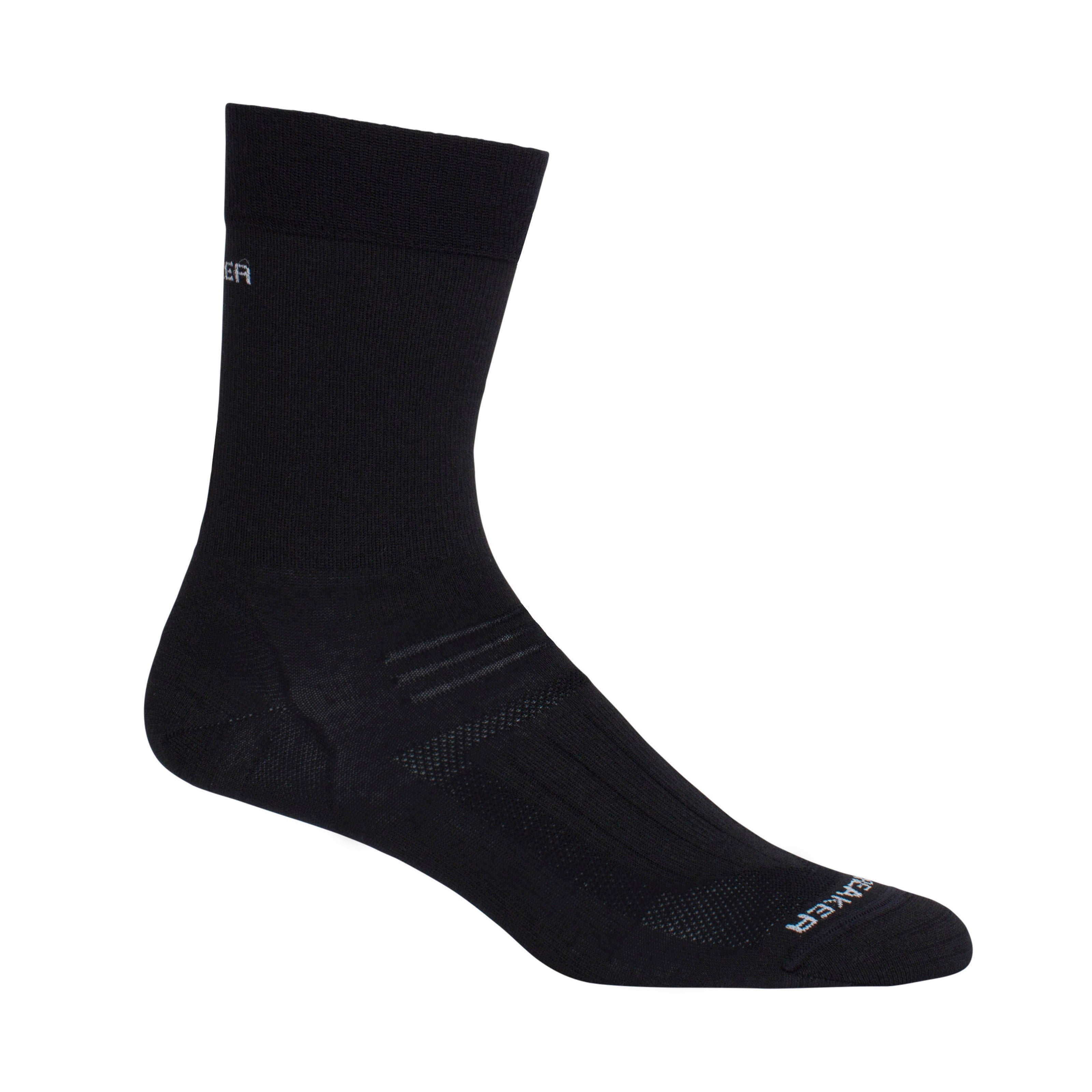 Icebreaker Hike Ul Liner Crew Womens Socks Black Colour Black