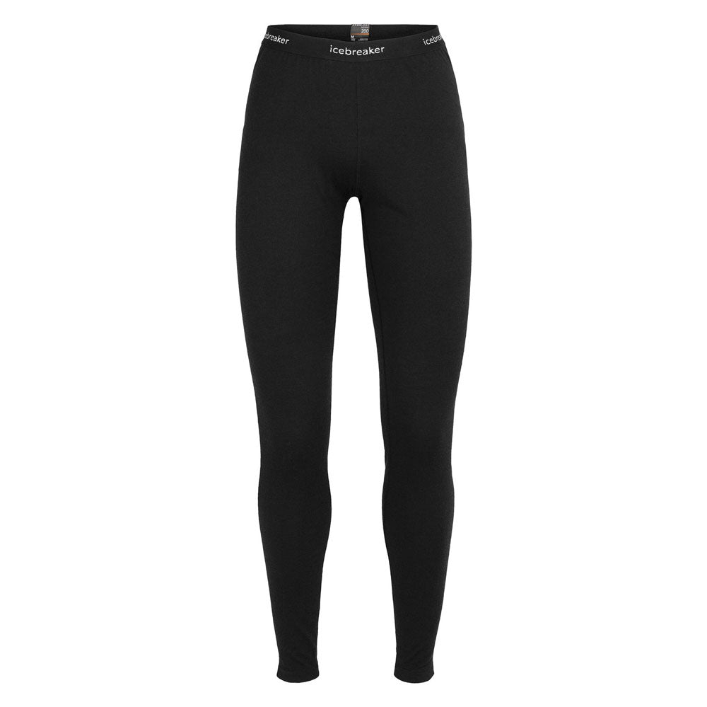 Icebreaker 200 Oasis Base Layer Leggings Womens Black Colour Black