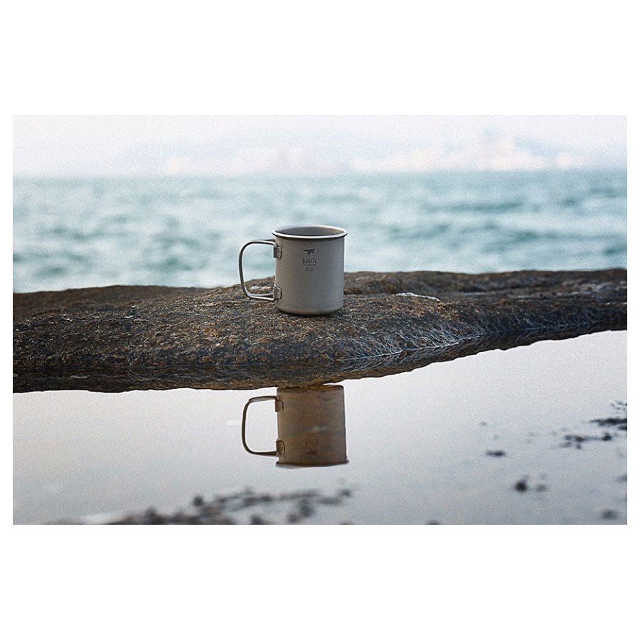 Keith Single-Wall Titanium Mug with Folding Handle