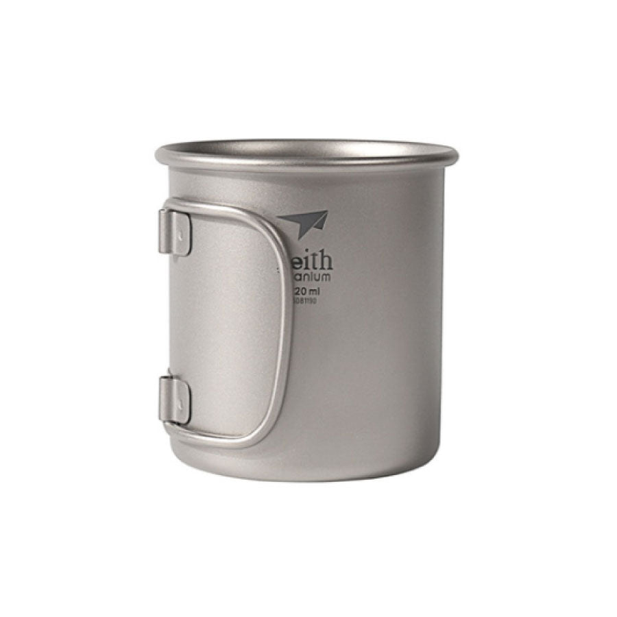 Keith Single-Wall Titanium Mug with Folding Handle