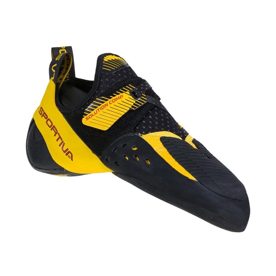 La Sportiva Solution Comp Mens Climbing Shoe Black Yellow Colour Black_Yellow