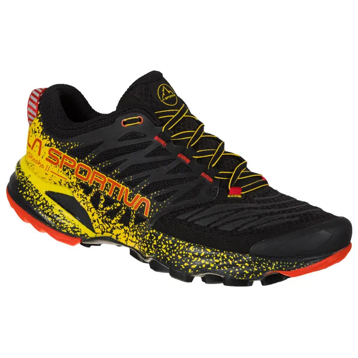 La Sportiva Akasha Ii Mens Trail Running Shoe Black Yellow Colour Black_Yellow