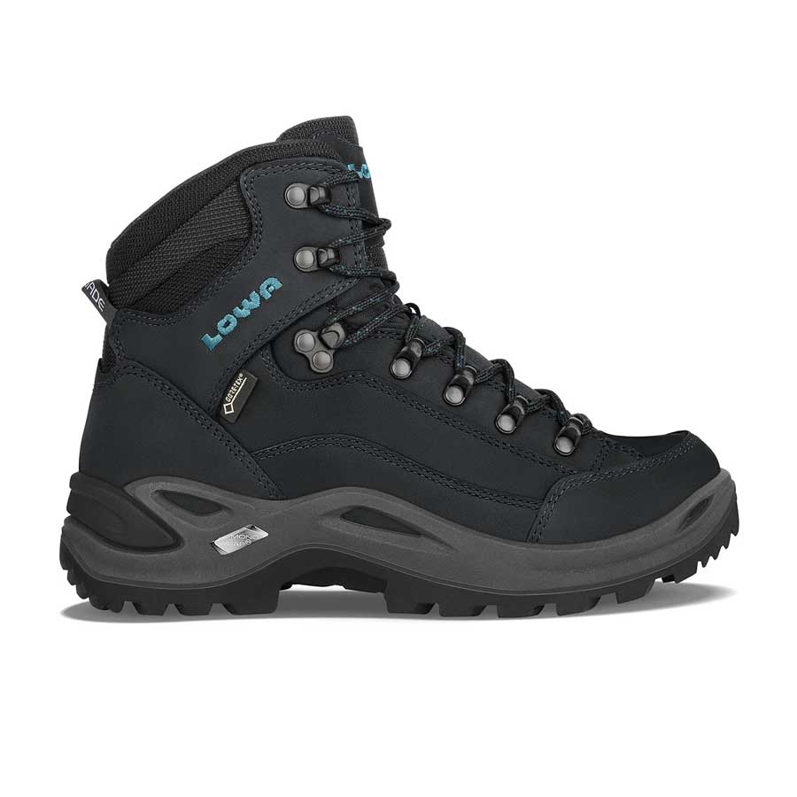 Lowa Renegade Gtx Mid Womens Hiking Boot Asphalt Turquoise Colour Asphalt_Turquoise