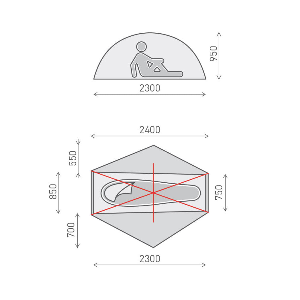 One Planet Goondie 1 Person Tent Mesh Inner Only