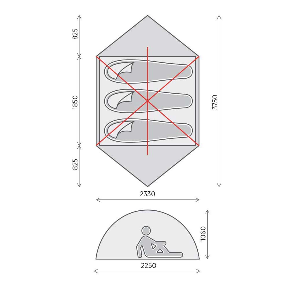 One Planet Goondie 3 Person Tent 30D Fly Only
