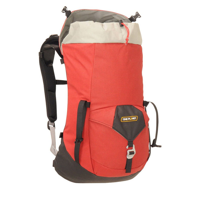 One Planet Zipless Hiking Daypack - Red/Black
