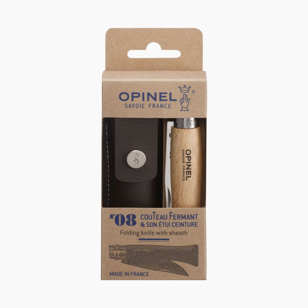 Opinel Traditional No. 8 Stainless Steel Knife with Sheath