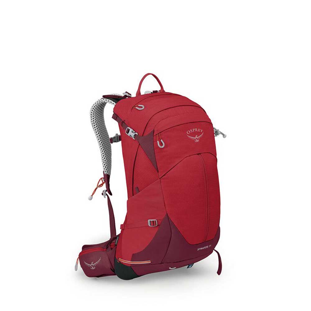 Osprey Stratos 24 Litre Mens Hiking Daypack Colour Poinsettia Red